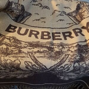 Burberry Beige and Dark Brown Scenic Scarf